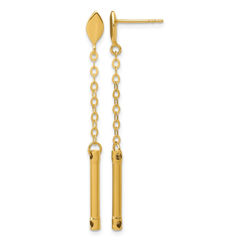 Polished Bar Dangle Post Earrings