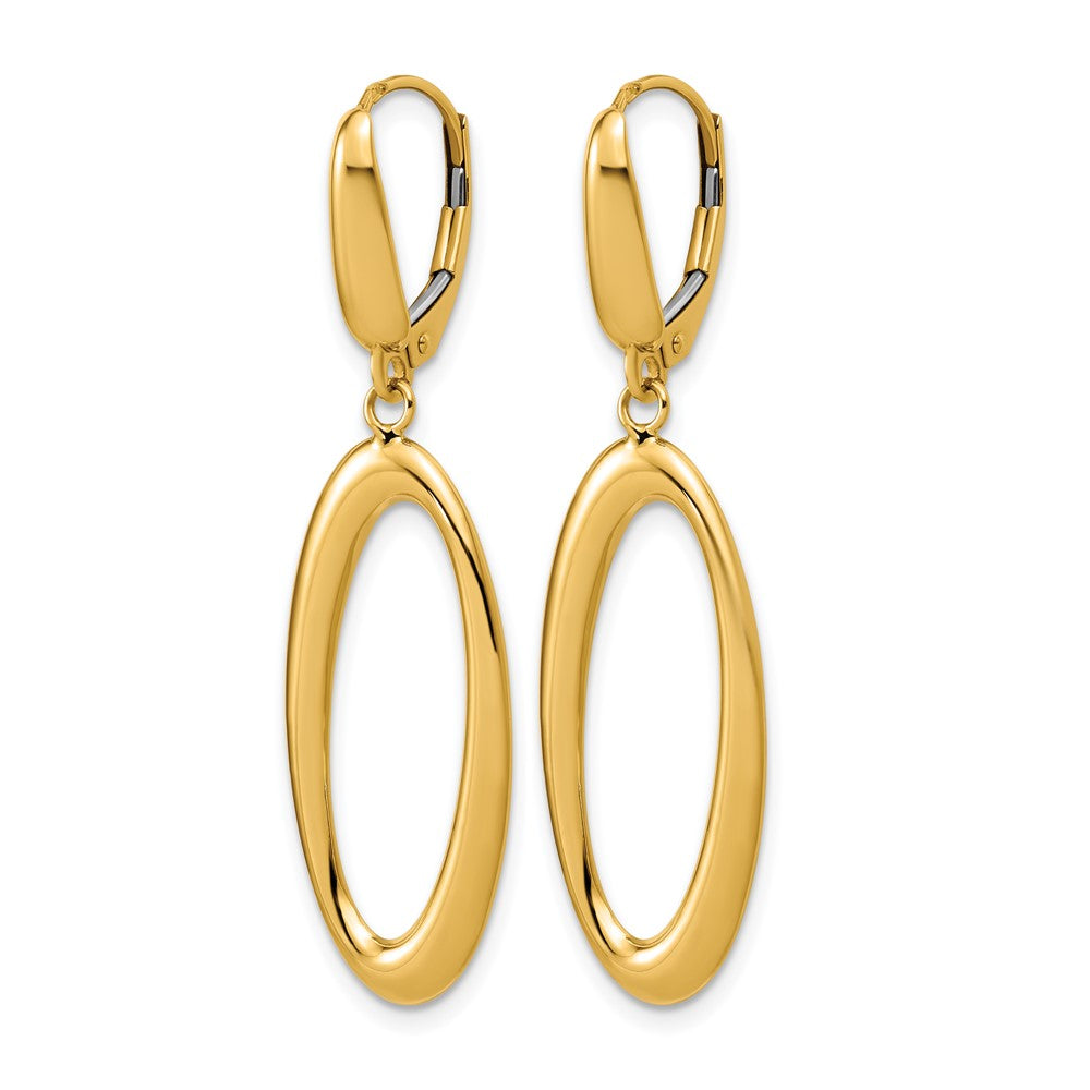 Polished Fancy Oval Leverback Earrings