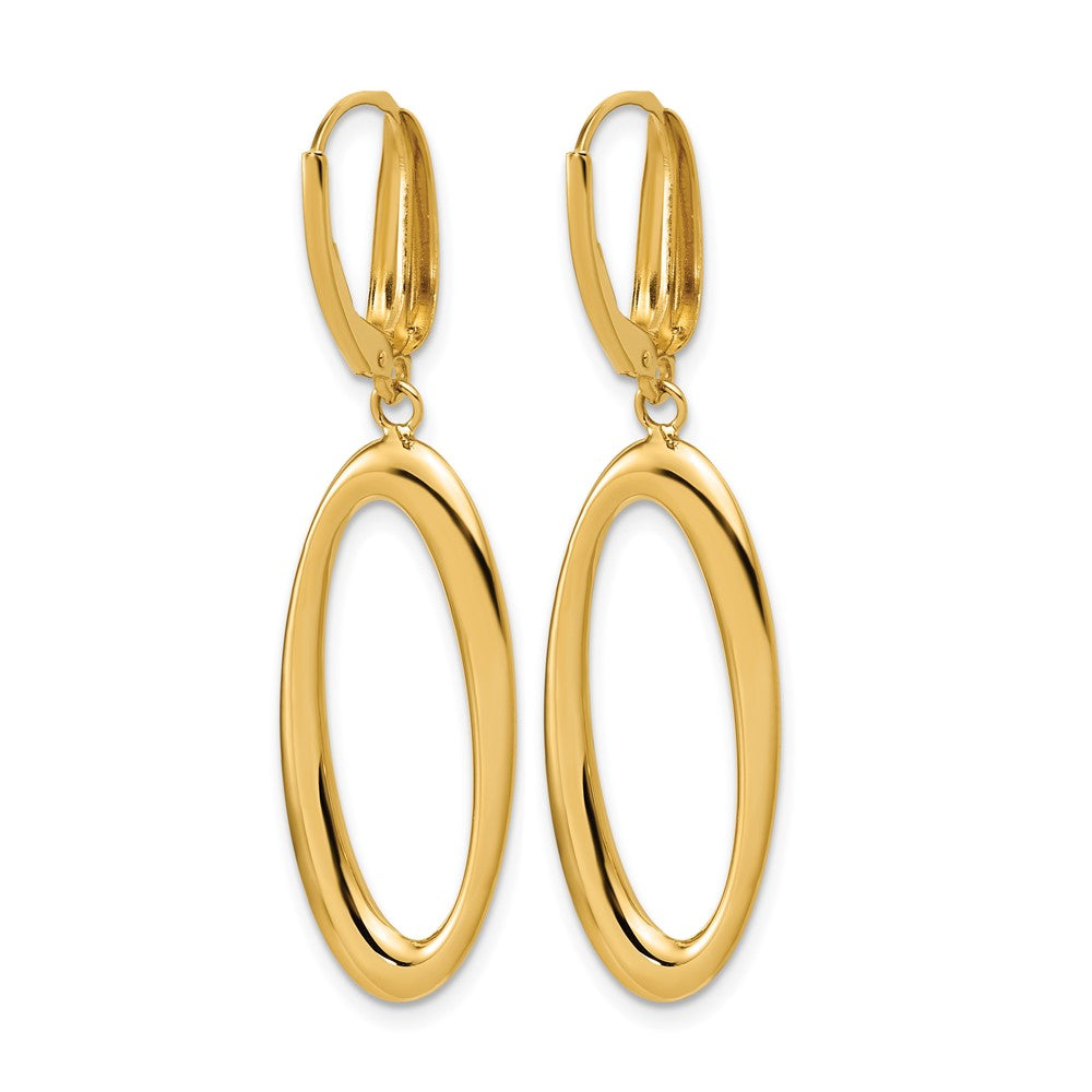 Polished Fancy Oval Leverback Earrings