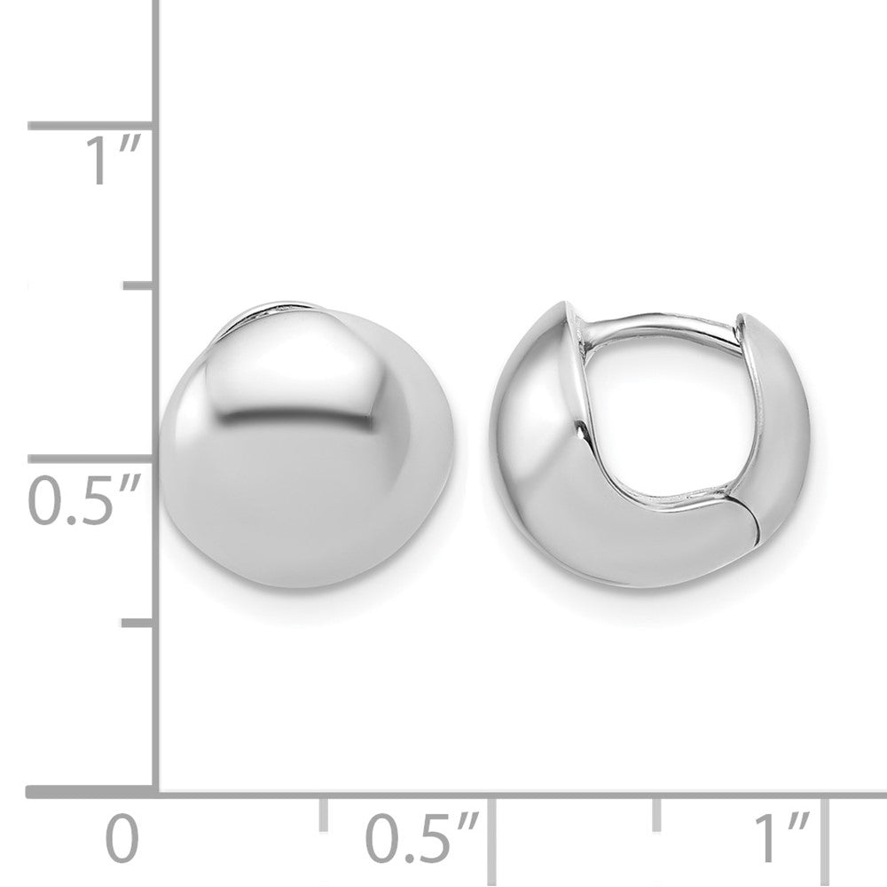 Polished Hinged Hoop Earrings - 11.5mm