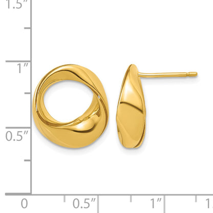 Polished Fancy Circle Post Earrings