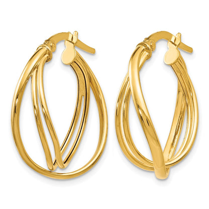 Polished Twist Hoop Earrings - 10mm