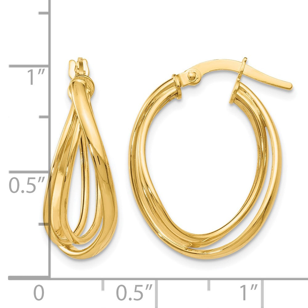 Polished Twist Hoop Earrings - 10mm