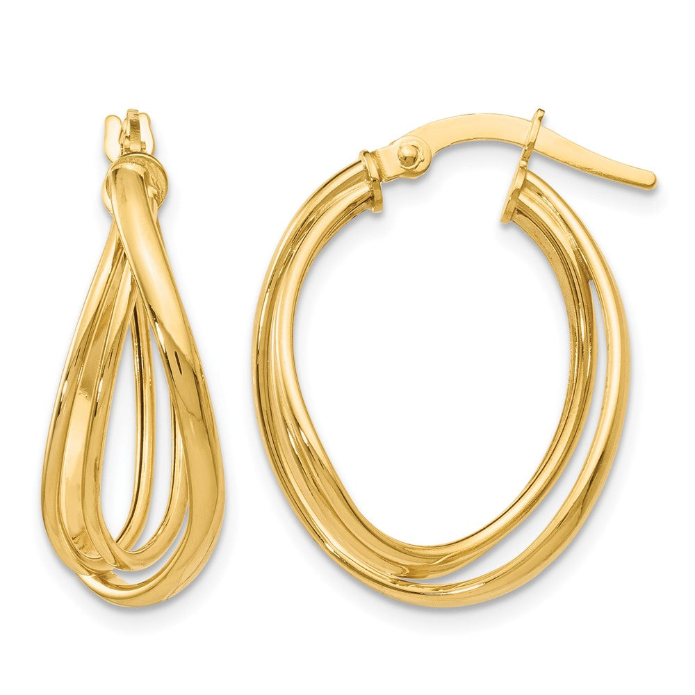 Polished Twist Hoop Earrings - 10mm