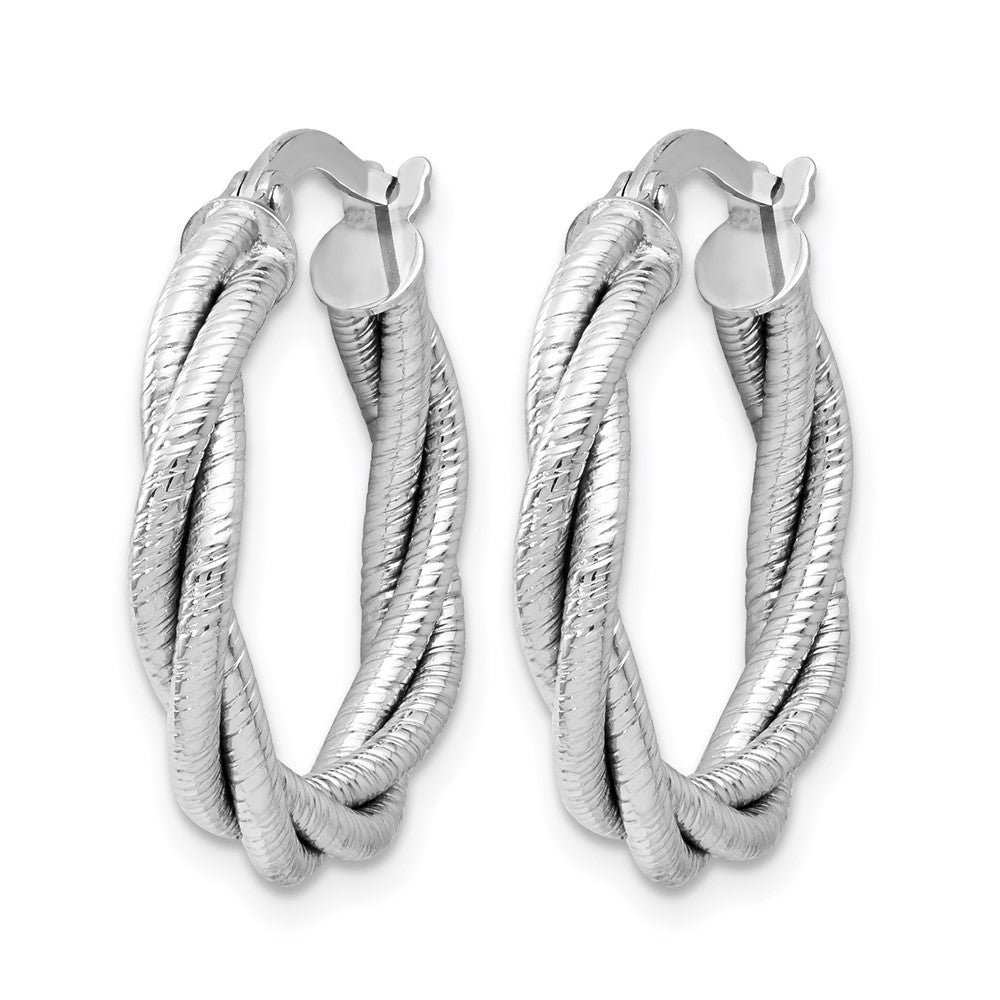 Twisted Triple Twist Hoop Earrings