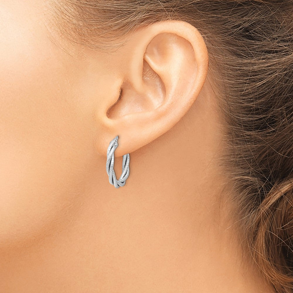Twisted Triple Twist Hoop Earrings