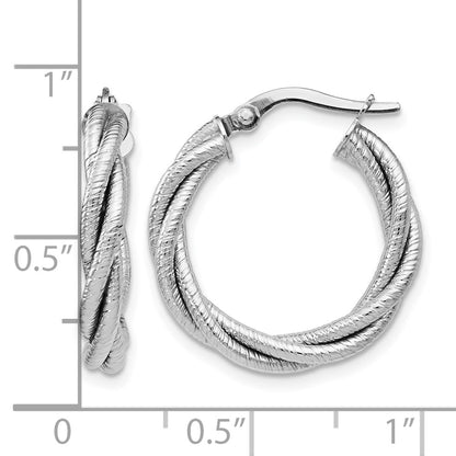 Twisted Triple Twist Hoop Earrings