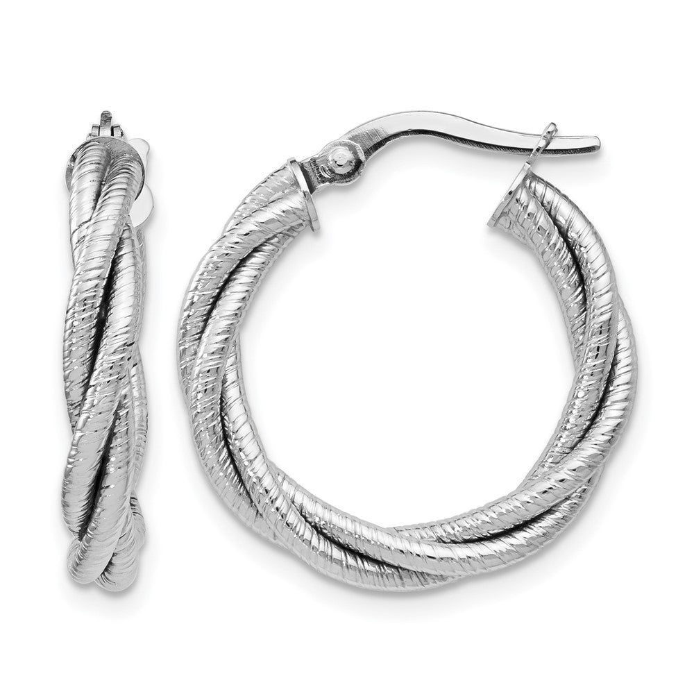 Twisted Triple Twist Hoop Earrings