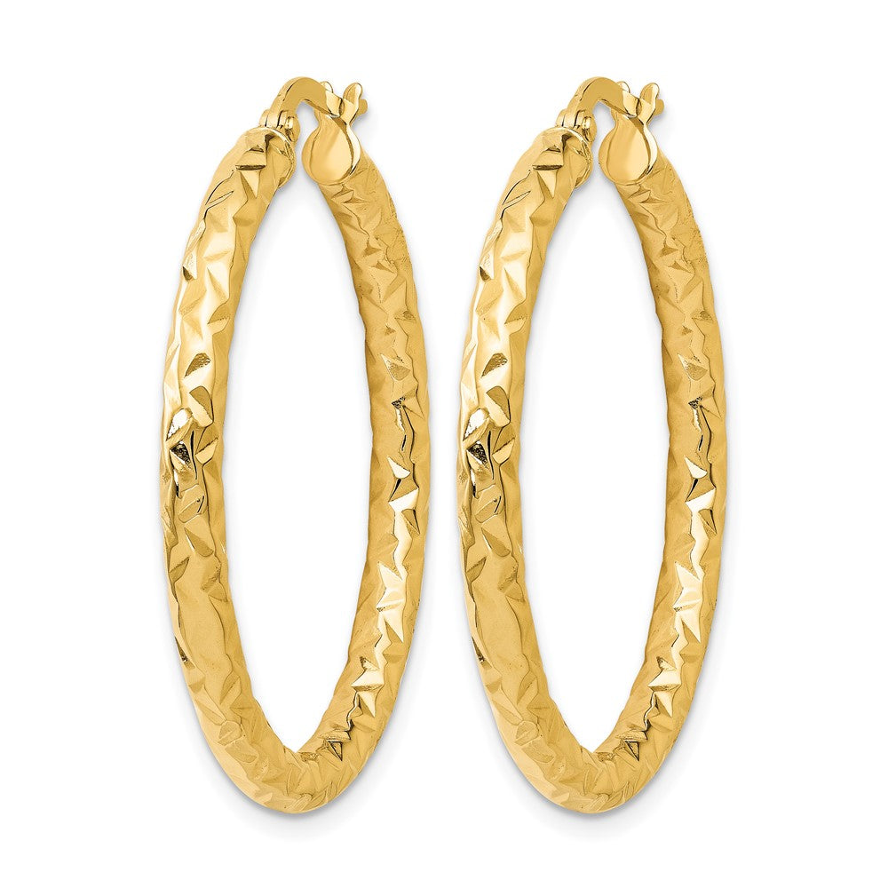 Polish/Textured Hoop Earrings
