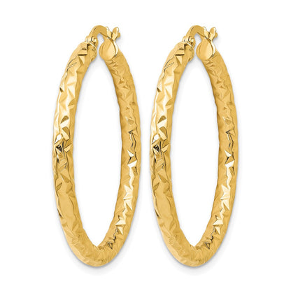 Polish/Textured Hoop Earrings