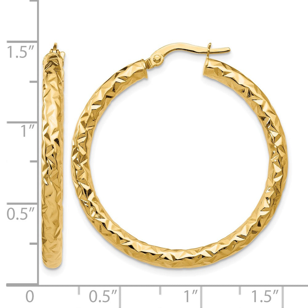 Polish/Textured Hoop Earrings