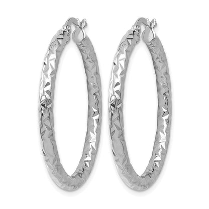 Polish/Textured Hoop Earrings