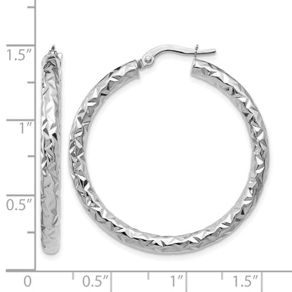Polish/Textured Hoop Earrings