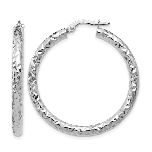 Polish/Textured Hoop Earrings