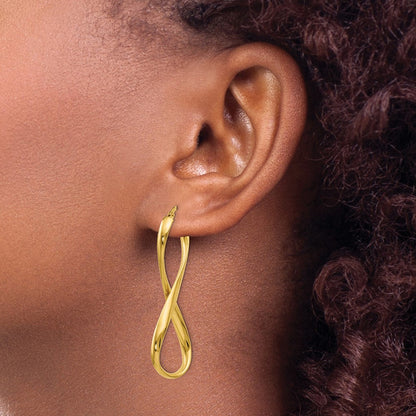 Polished Infinity Hoop Earrings