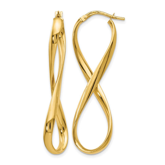 Polished Infinity Hoop Earrings