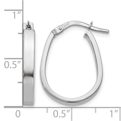 Polished U-Shape Hoop Earrings