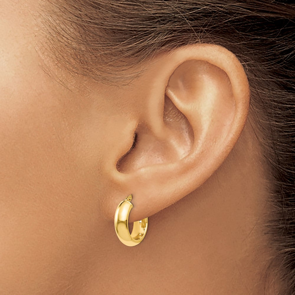 Polished Hoop Earrings - 15mm