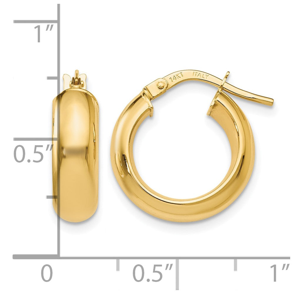 Polished Hoop Earrings - 15mm