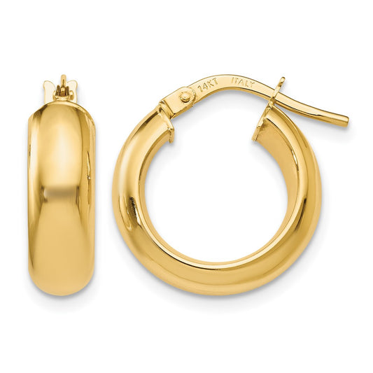 Polished Hoop Earrings - 15mm
