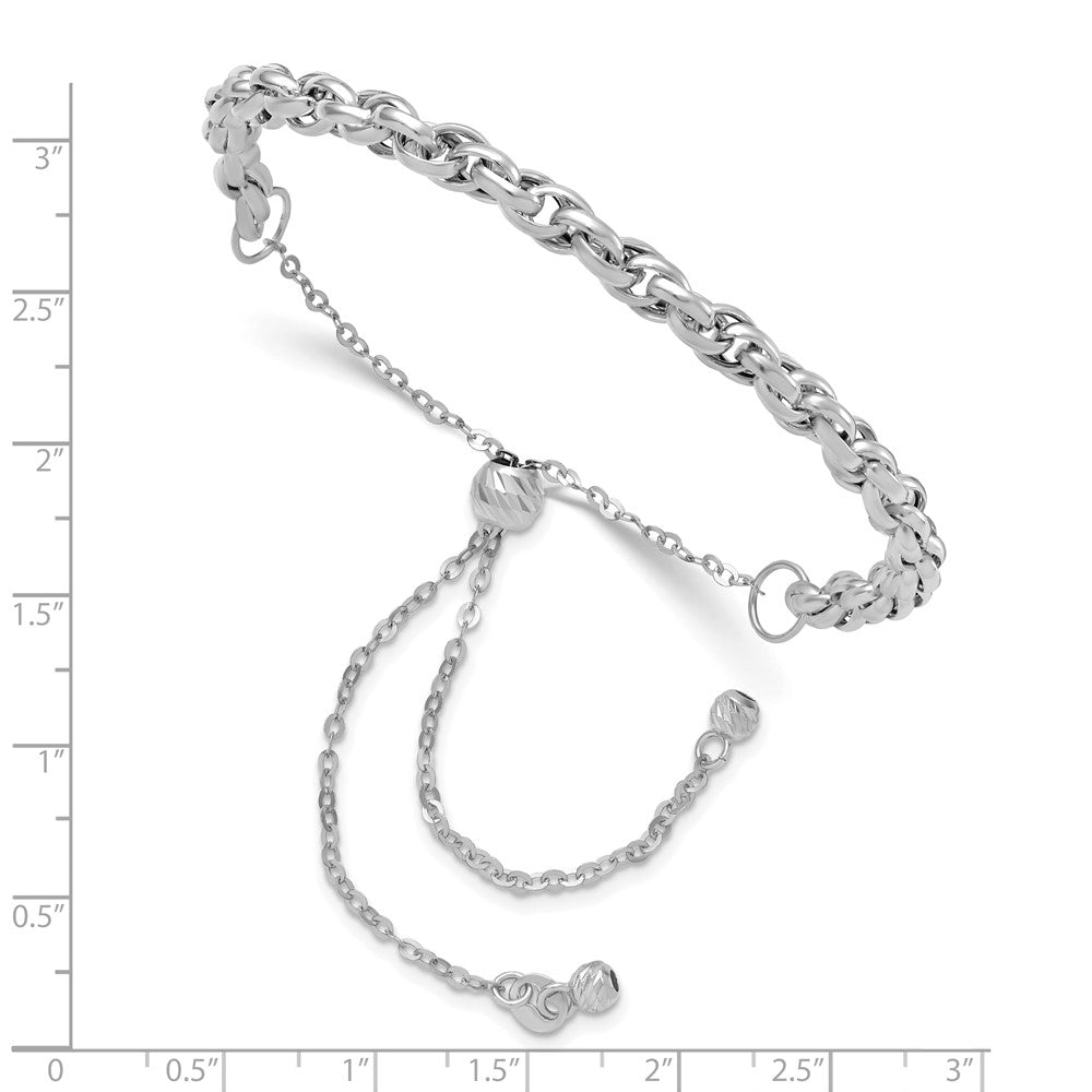 Polished Fancy Link Adj. Bracelet