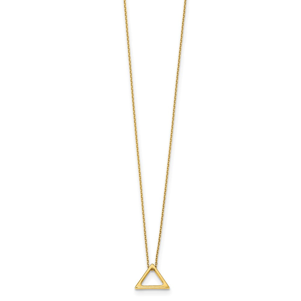 Polished Triangle w/2 in ext. Necklace