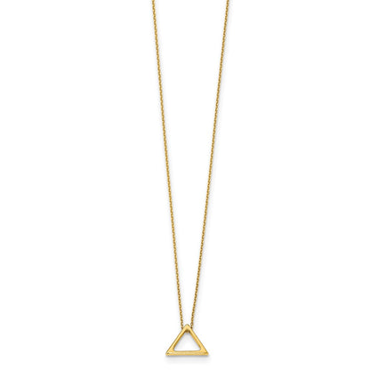 Polished Triangle w/2 in ext. Necklace