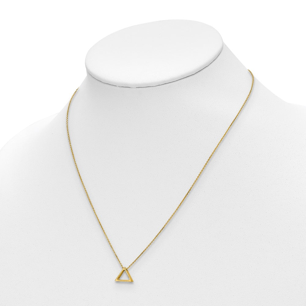 Polished Triangle w/2 in ext. Necklace
