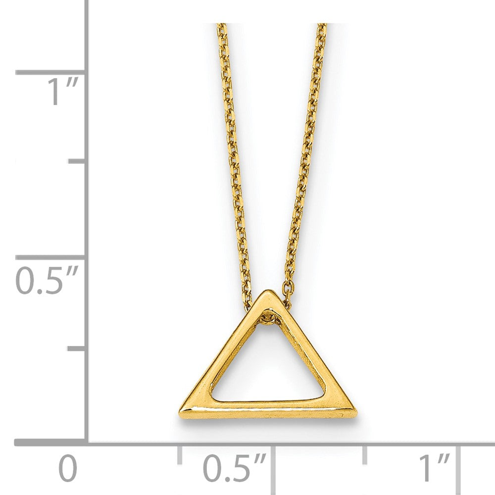 Polished Triangle w/2 in ext. Necklace
