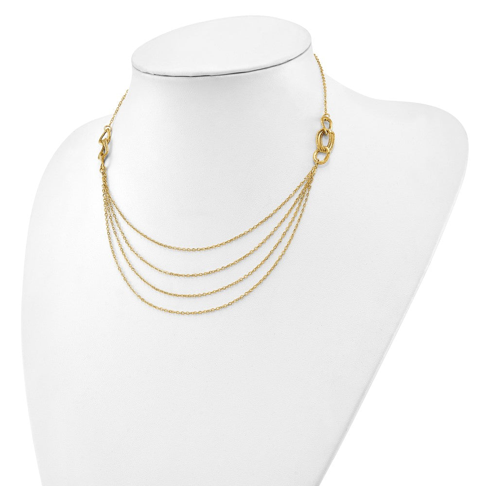 Four Layer Rope Chain Necklace 18"