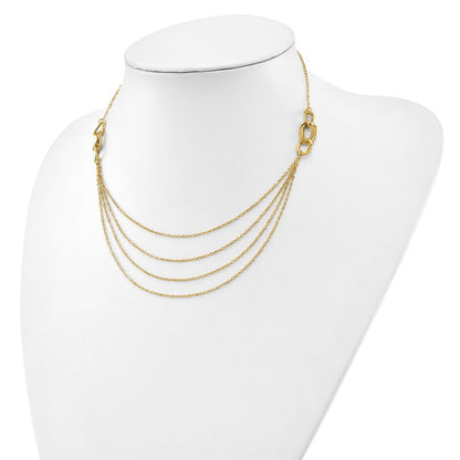 Four Layer Rope Chain Necklace 18"