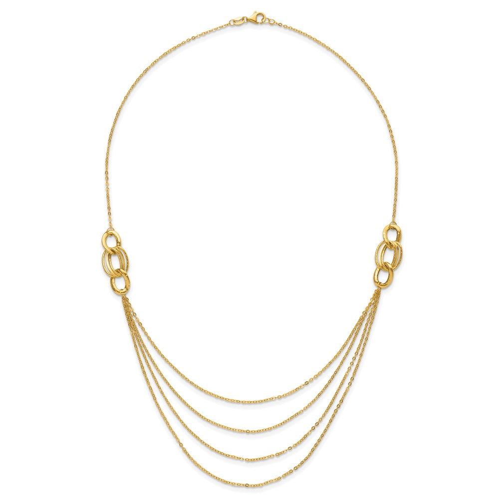 Four Layer Rope Chain Necklace 18"