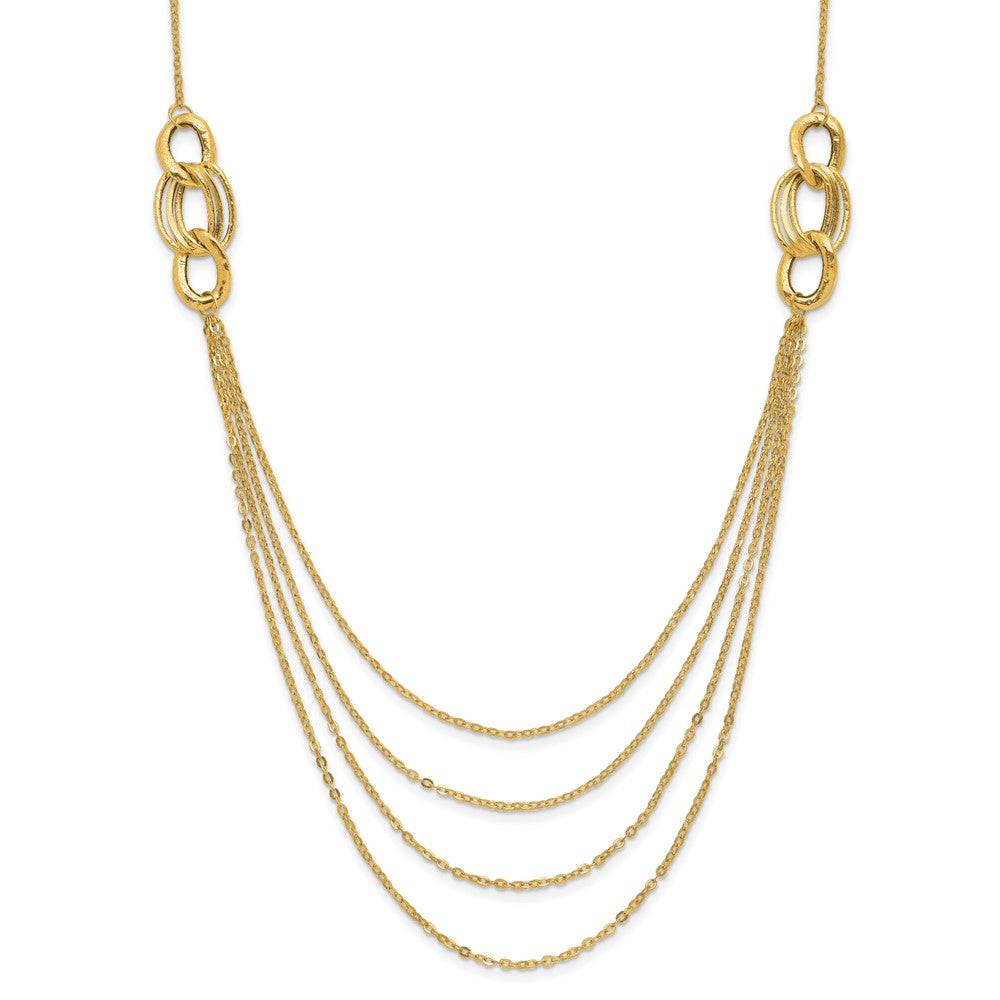Four Layer Rope Chain Necklace 18"