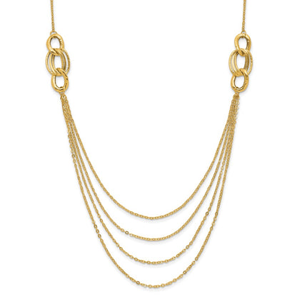 Four Layer Rope Chain Necklace 18"