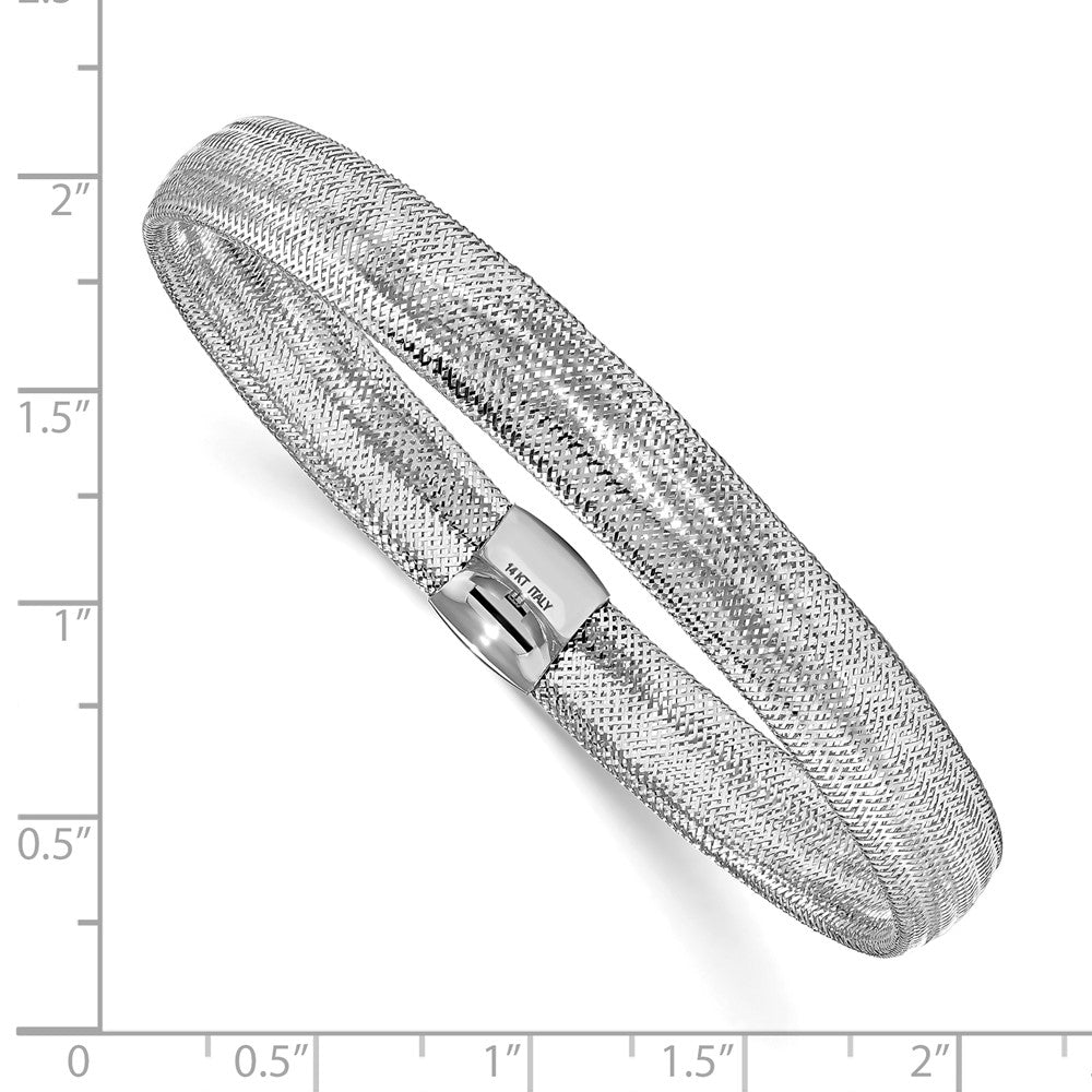 Polished Mesh Stretch Bracelet 6.5" - 8.5mm
