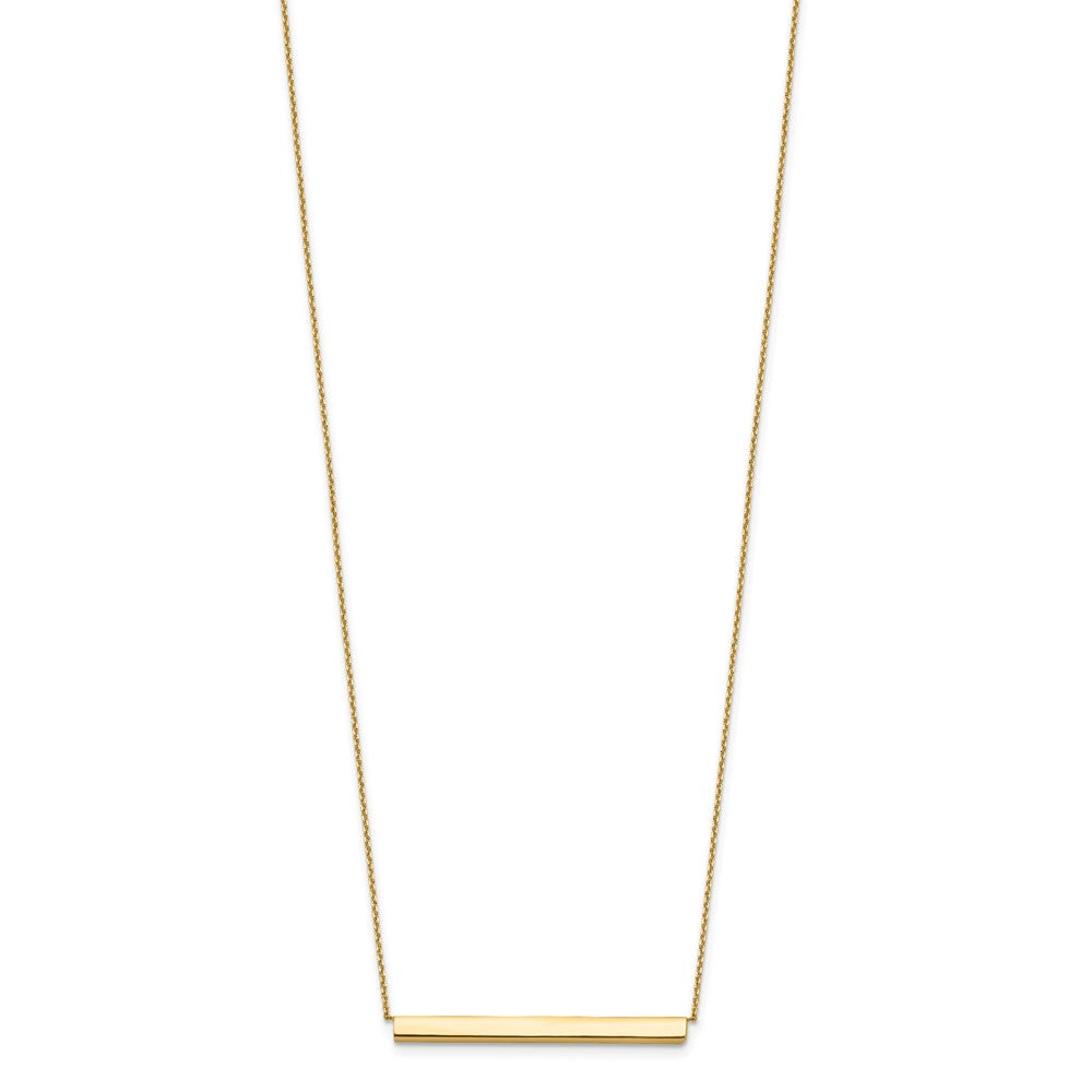 Polished with 1in ext. Bar Necklace