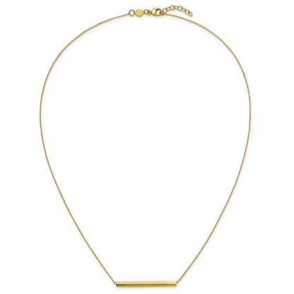 Polished with 1in ext. Bar Necklace