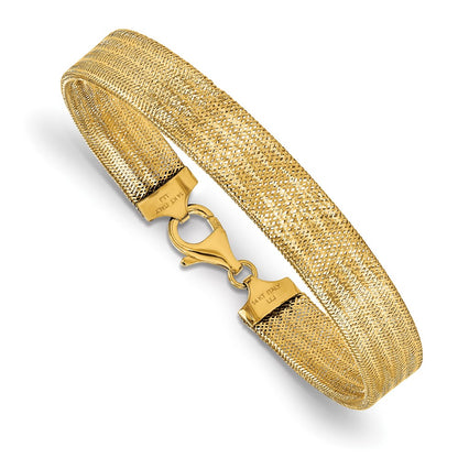 Polished Mesh Bracelet 7.25" - 9mm