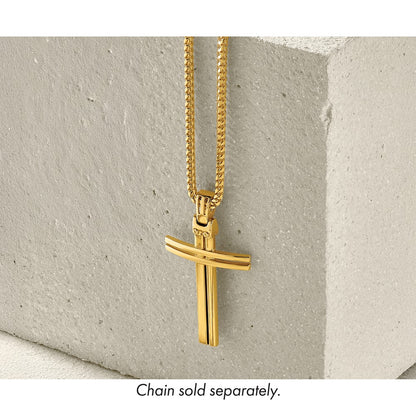 Polished Cross Pendant - 28mm