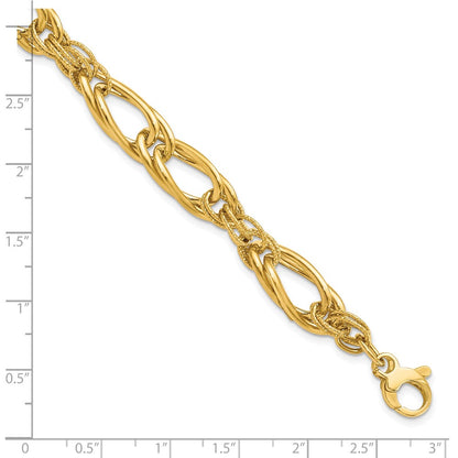 Polished Fancy Link Bracelet 8" - 9mm