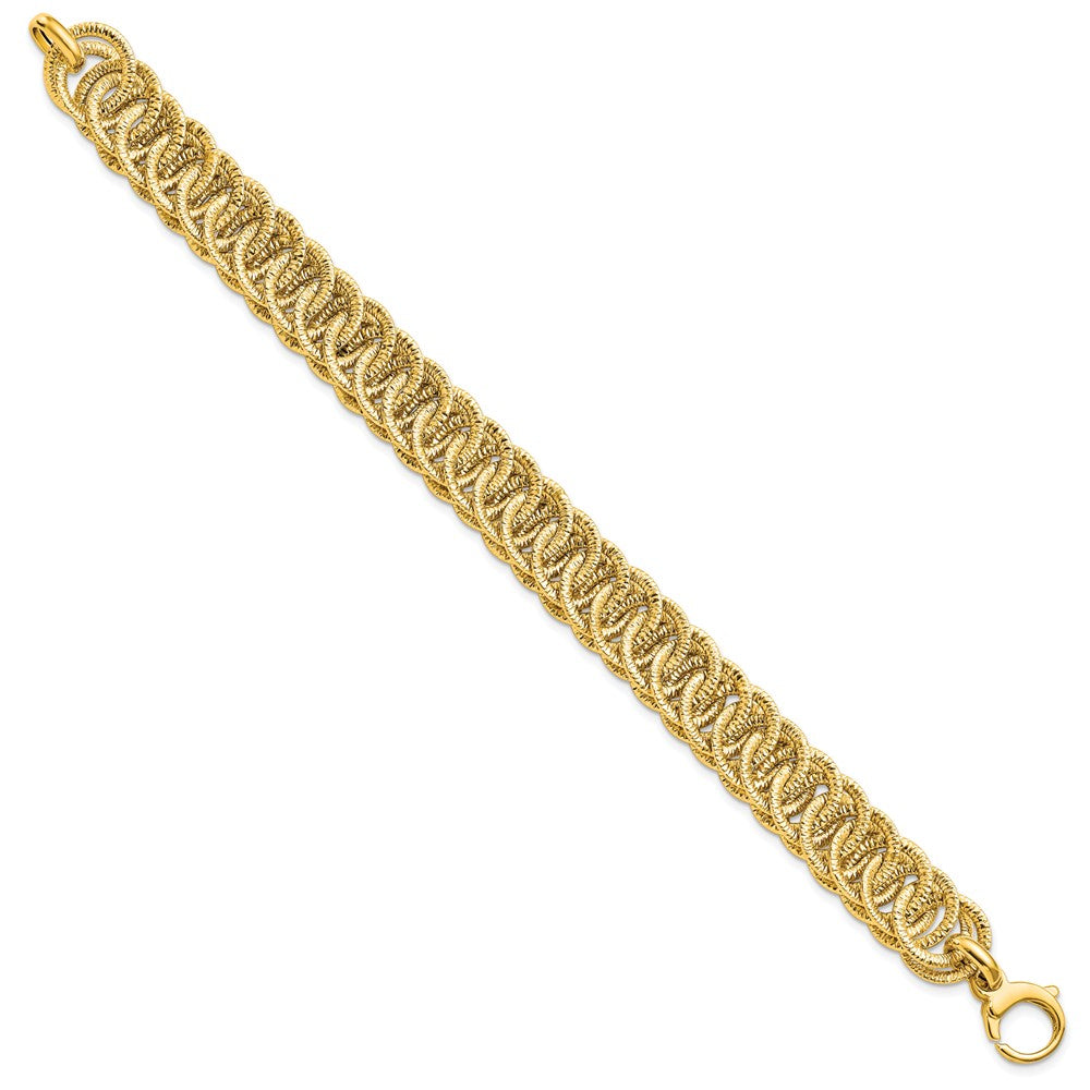 Polished D/C Reversible Bracelet 7.5"