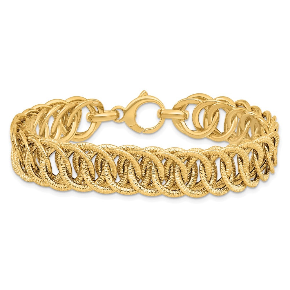 Polished D/C Reversible Bracelet 7.5"