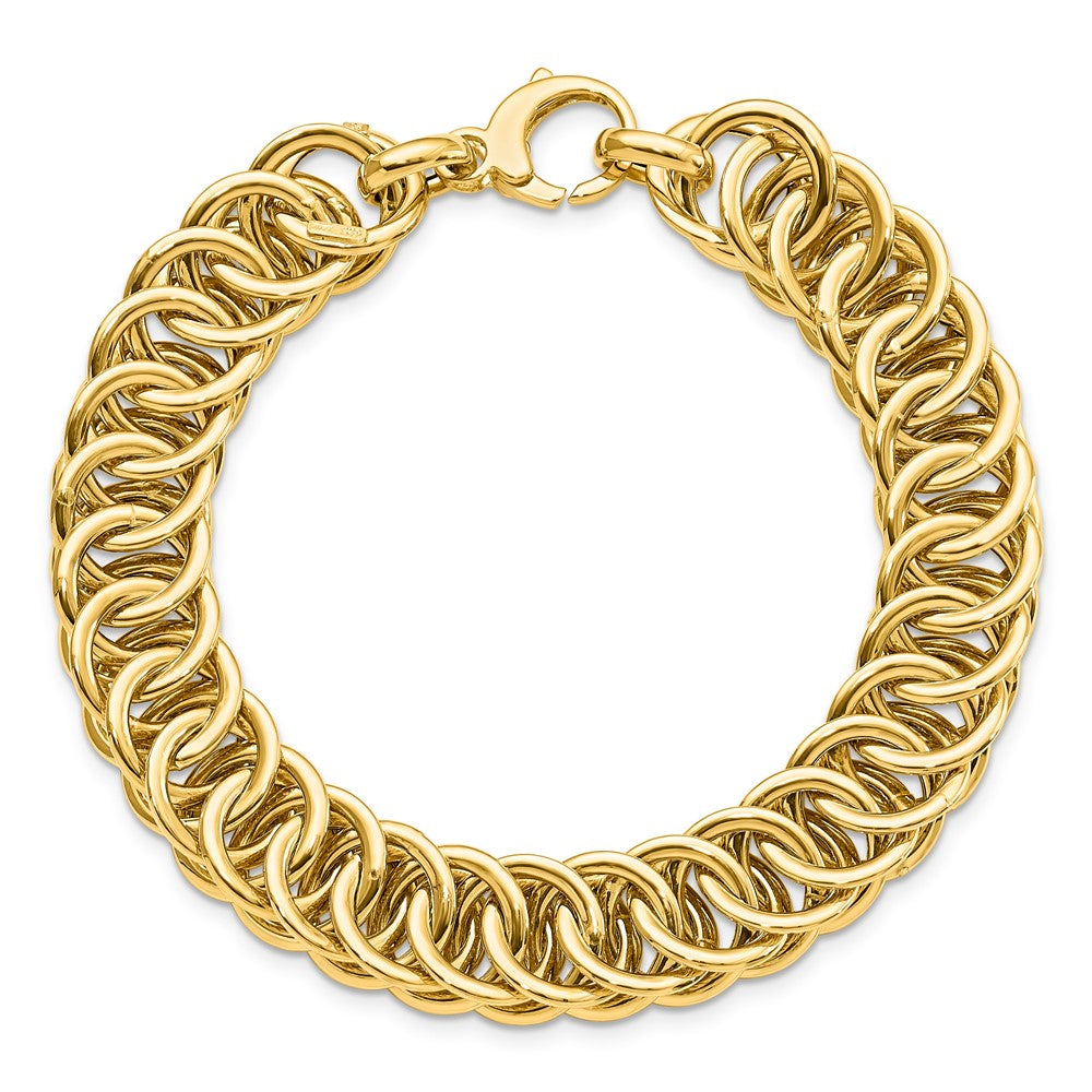 Polished D/C Reversible Bracelet 7.5"