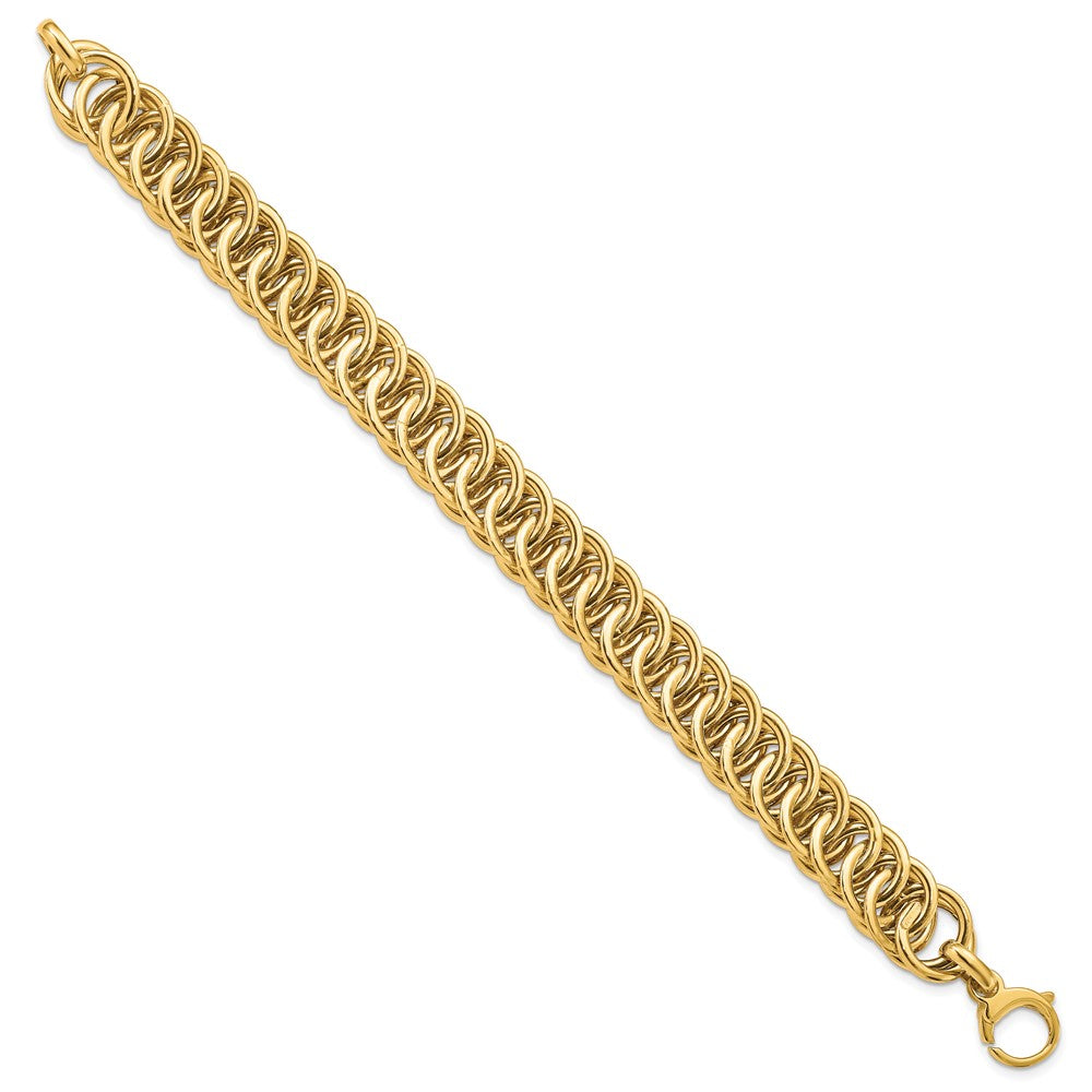 Polished D/C Reversible Bracelet 7.5"