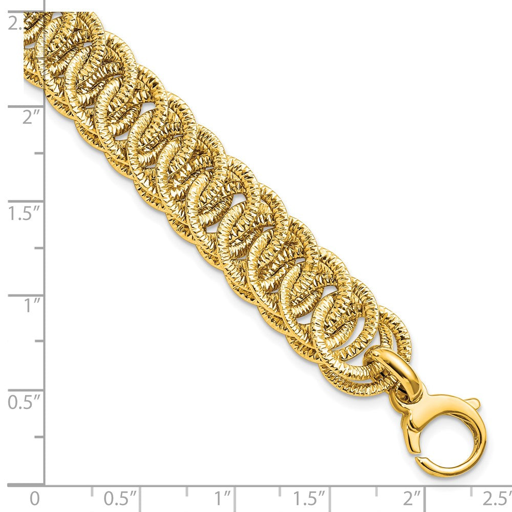 Polished D/C Reversible Bracelet 7.5"