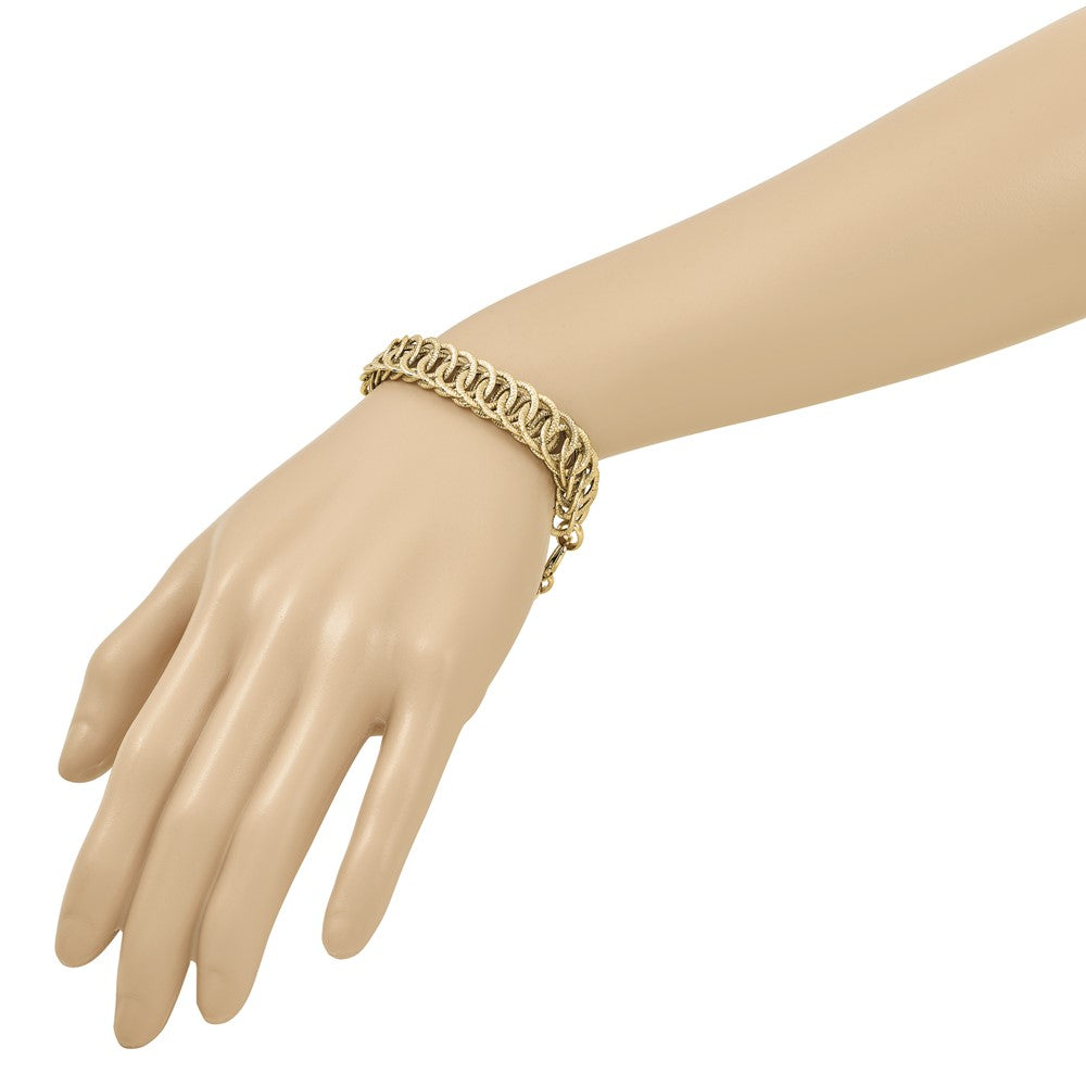 Polished D/C Reversible Bracelet 7.5"