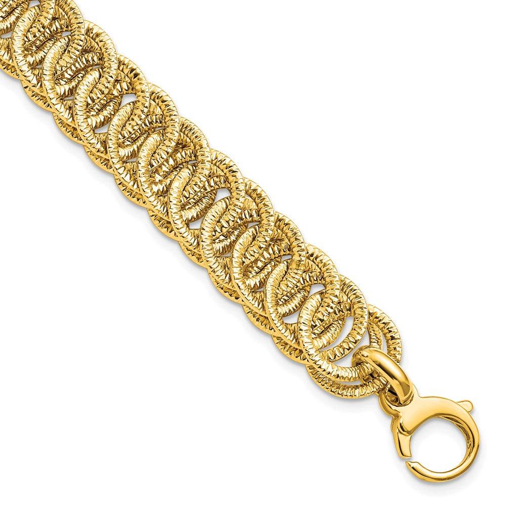 Polished D/C Reversible Bracelet 7.5"