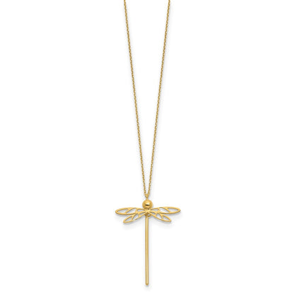Polished Dragonfly w/2 in ext. Necklace