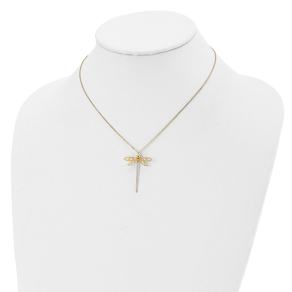 Polished Dragonfly w/2 in ext. Necklace