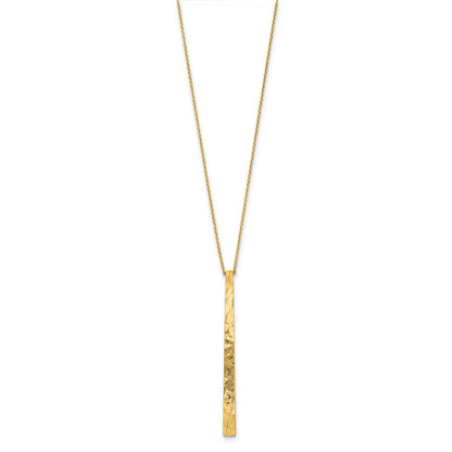 Polished D/C Necklace 18" - Yellow Gold